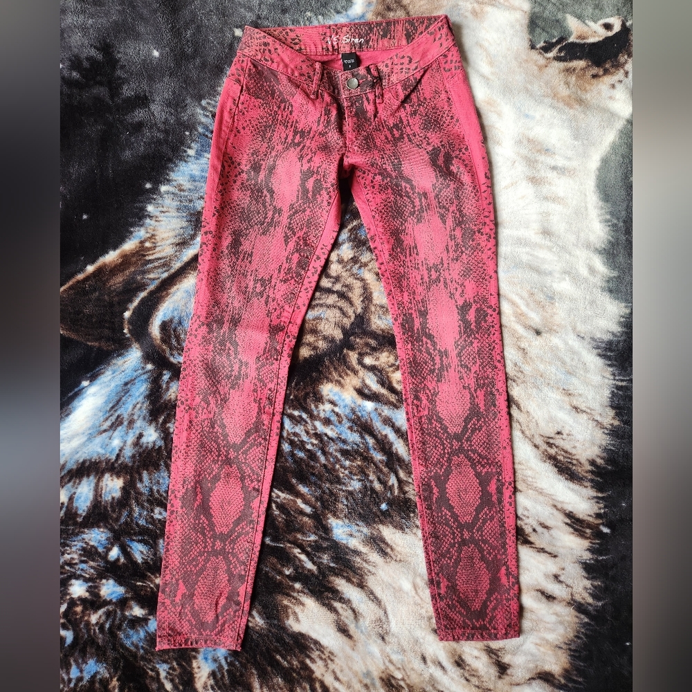 Snake pattern Skinny Jeans